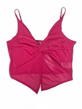 Y2K Hot Pink Butterfly Tank Top Size Large
